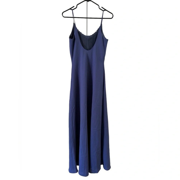 Navy blue formal classy beaded dress - Picture 4 of 6